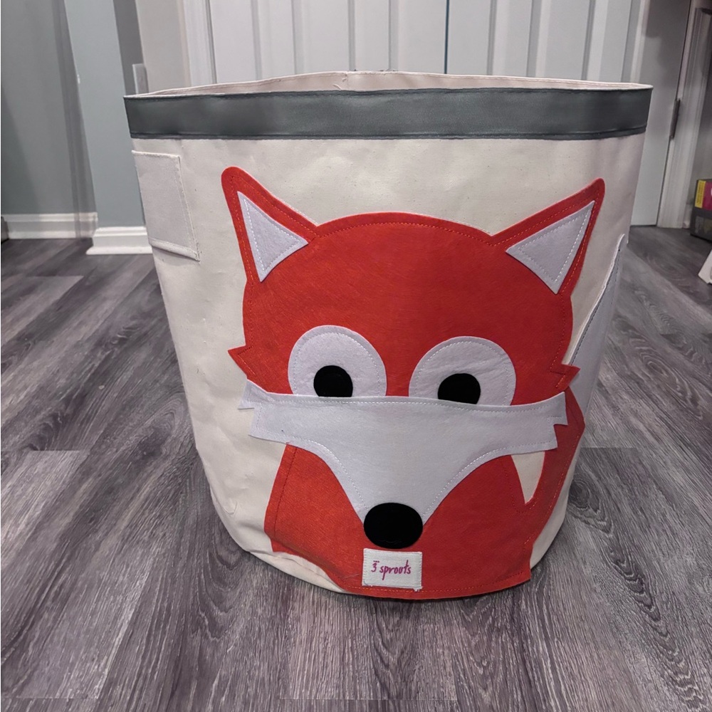 3 Sprouts Fox Large Canvas Storage Bin